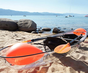 Kayak Transparente de Plástico Cristalino OEM, Canoa Transparente para Pescar en Lagos y Ríos con Remo - Product Image 2