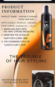 Cire coiffante en <span class=keywords><strong>mousse</strong></span> AOYI V5 258ml pour <span class=keywords><strong>cheveux</strong></span> bouclés élastiques, tenue forte, maintient la brillance des <span class=keywords><strong>cheveux</strong></span> et crée des coiffures bouclées charmantes - Product Image 3