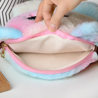 Sac bandoulière en fausse fourrure pelucheuse motif chat, sac à main mignon en fourrure, sacs à main duveteux