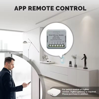 Module d'interrupteur intelligent WiFi Zigbee MOES Mini, module DIY, interrupteur d'éclairage 1/2 voie, télécommande, IP20, compatible Alexa et Google Home
