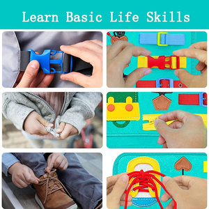 Bolsa de tablero ocupado para niños pequeños de fieltro Montessori de color ligero personalizada para el <span class=keywords><strong>desarrollo</strong></span> de inteligencia de educación temprana - Product Image 4