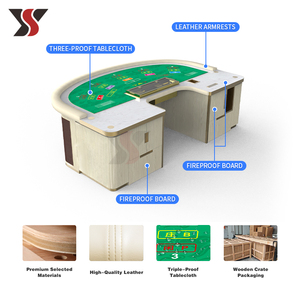 Mesa de Baccarat Inteligente RFID Personalizada YS OEM con Detección Automática de Fichas, Doble Pantalla y Fieltro Verde de Lujo para Casino - Product Image 2