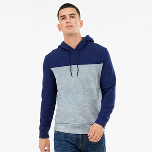 Best Quality Clush Sports Men's Color Blocking Velour Half Zip Oversized Hoodie 100% Cotton <b>Waterproof</b> Breathable 420g Winter - Product Image 1