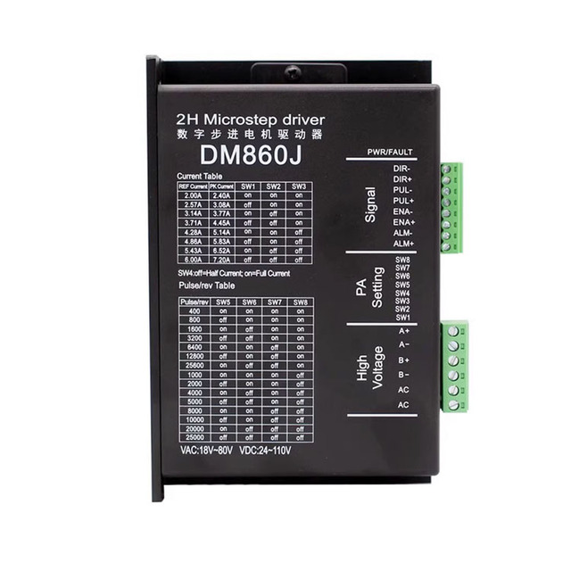 Top Quality Microstep Driver DM860J DSP Digital 57/60/86 Stepper Motor Driver with Fault Alarm Output