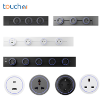 Sistema de Enchufes Móviles Touchmi Track Socket, Enchufe de Riel para Oficina y Cocina, Carga Rápida de 20W, Enchufe USB