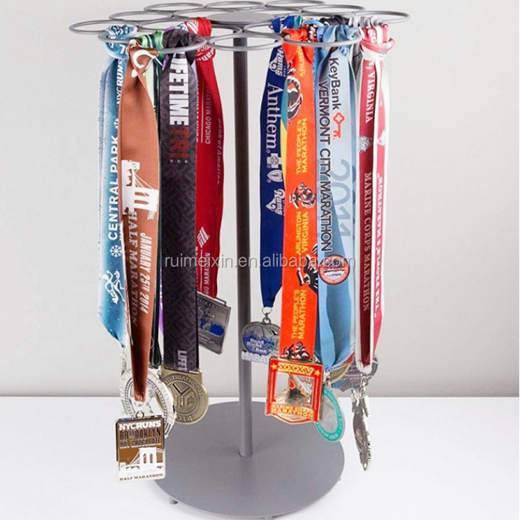 調整可能なスタンド付き回転メダルディスプレイハンガーラック