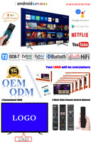 TV pintar 4K berkualitas tinggi ukuran 65/75/85/100 inci, sistem Android, mendukung bahasa global, cocok untuk bioskop dan hotel
