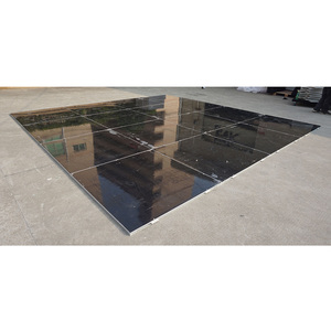 Piso de baile portátil de madera negra brillante de 1m x 1m para fiestas de boda - Product Image 5