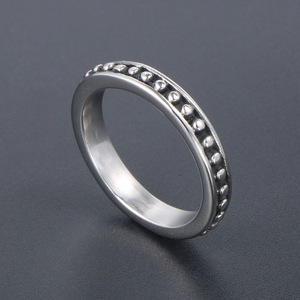 Fashionable Polka Dot <b>Ring</b> Unisex Silver Tone Ball Design <b>Couple</b> Jewelry Gift SA775 - Product Image 3