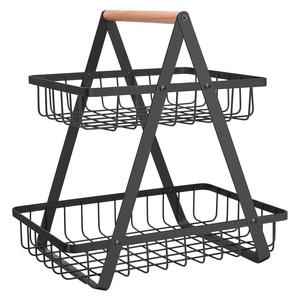 Hot Selling Accessories Matching <b>Kitchen</b> Cabinets Countertops Fruit Storage Basket <b>Kitchen</b> Picnic Basket Storage <b>Rack</b> - Product Image 1