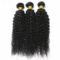 Bridger Hair 10A Cheveux Humains Bouclés Crépus, Tissage de Cheveux Brésiliens Vierges 100% Non Traités, Double Trame Remy, Couleur Naturelle 95-100g