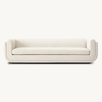 Sofá de tela mate OEM/ODM, sofá artesanal de diseño europeo contemporáneo para muebles de sala de estar de lujo