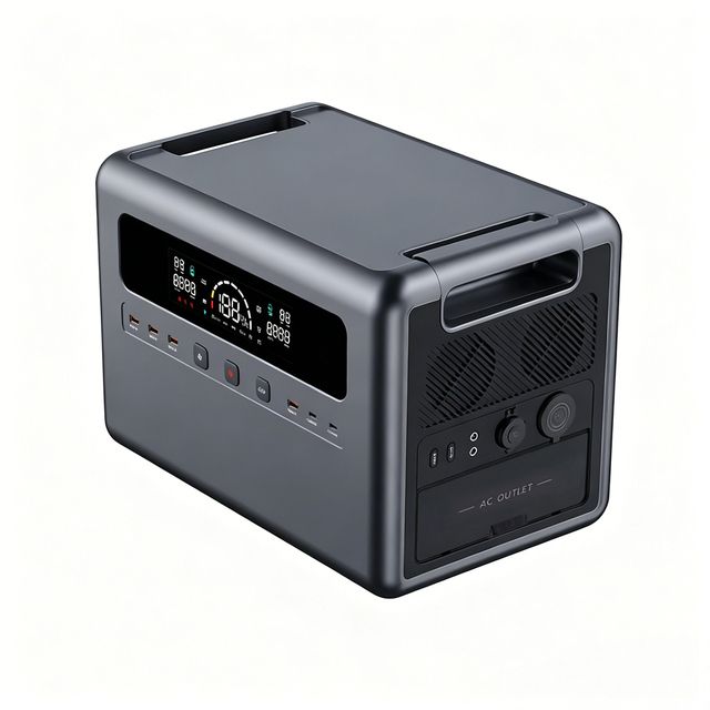 2400W Portable Power Station MPPT Controller Lithium Battery Solar Generator Wireless Charging Car Input for Outdoor Camping