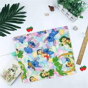 Kein Moq Digital Printed Cartoon Stoff Polyester Plüsch Minky Stoff Custom Printed Fabric