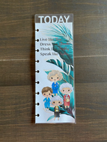 Agenda Personalizable de Cuero/Papel con Tapa Dura y Páginas con Encuadernación de Discos, Regalo para Uso Diario