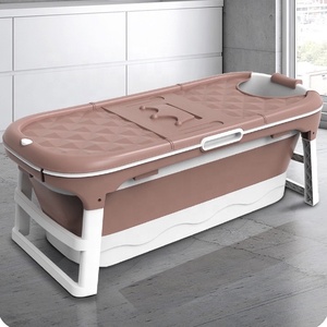 Vasca da Bagno Pieghevole di Lusso Autoportante 143CM con Coperchio, Portatile <span class=keywords><strong>per</strong></span> Adulti, in Plastica - Product Image 3