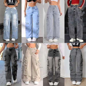 <span class=keywords><strong>Pantaloni</strong></span> larghi da <span class=keywords><strong>donna</strong></span> Boyfriend Jeans di nuovo Design Casual a vita alta <span class=keywords><strong>pantaloni</strong></span> <span class=keywords><strong>classici</strong></span> con <span class=keywords><strong>pantaloni</strong></span> larghi <span class=keywords><strong>pantaloni</strong></span> Cargo Street Vintage - Product Image 1