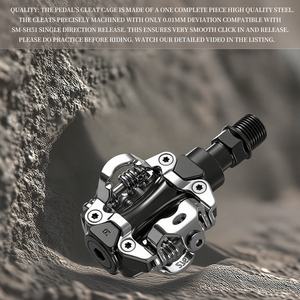 Pedales Sellados de Aluminio Fundido CNC Cr-Mo Compatibles con <span class=keywords><strong>Shimano</strong></span> SPD para Bicicleta de Montaña con <span class=keywords><strong>Calas</strong></span> - Product Image 5