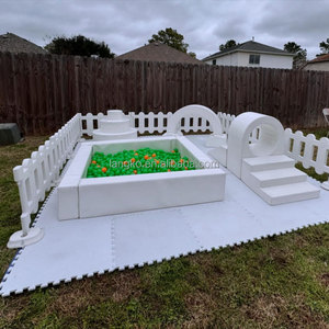 Équipement de jeu souple commercial blanc en gros, ensemble d'équipements de jeu souple d'intérieur pour bébés avec fosse à balles pour enfants - Product Image 1