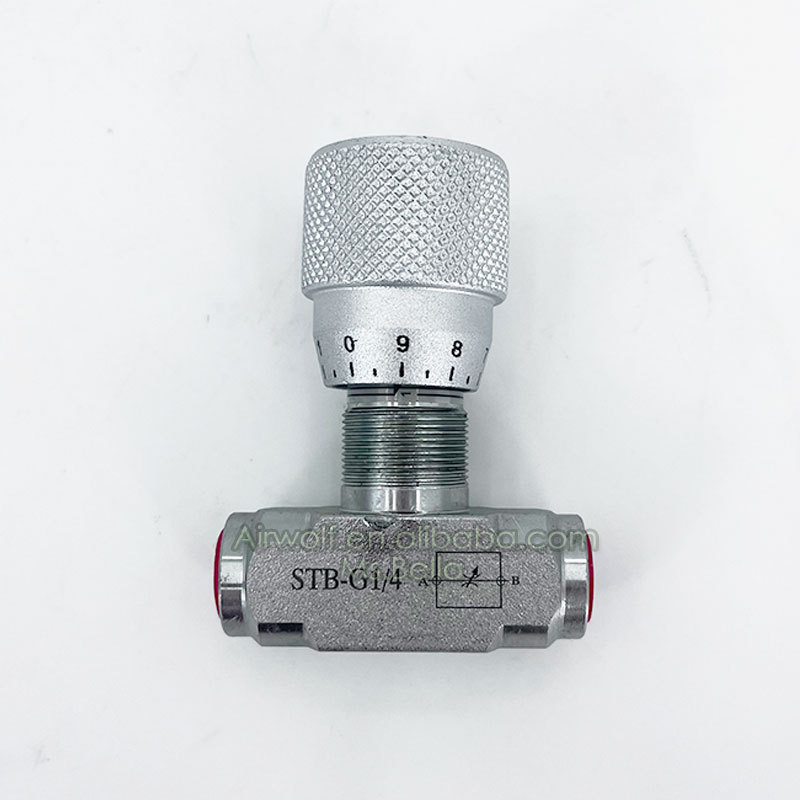 Two-Way Hydraulic Throttle Valve With 08L Connector – High Carbon Steel, 46 GPM, 5800 PSI (STB-G3/8)