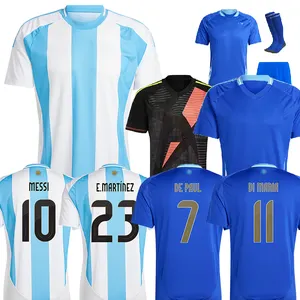 2024 Thái Lan Bóng Đá Áo Sơ Mi Copa Mỹ Maradona Di Maria Martinez Đội Tuyển Quốc Gia T Áo Sơ Mi Argentina Người Đàn Ông Kid Kit Bóng Đá Áo