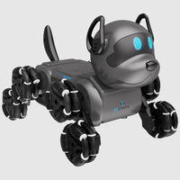Robot chien acrobatique 4x4 à huit roues avec télécommande et contrôle gestuel, jouet à bras oscillant pour grimper et faire la danse