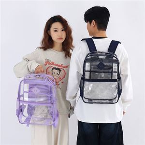 Teenagers Transparent PVC <b>Backpacks</b> Waterproof Clear <b>Students</b> Bag Large Capacity PVC School <b>Backpack</b> - Product Image 3