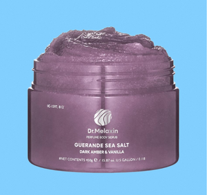 Gommage corporel au sel de la mer de Guérande, ambre foncé et vanille, exfoliant parfumé pour le soin quotidien de la peau et le bien-être spa - Product Image 3