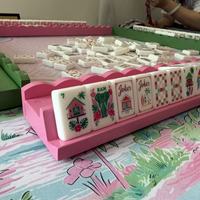 Juego de Mahjong Americano Tropical Rainforest, 160 Fichas Acrílicas Premium con Tapete a Juego, Empaque de Lujo y Stock al por Mayor