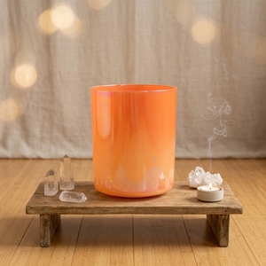 Bol chantant en cristal de quartz HF Alchemical <span class=keywords><strong>Dawn</strong></span> Radiance pour bain sonore thérapeutique, instrument de méditation et de yoga - Product Image 1