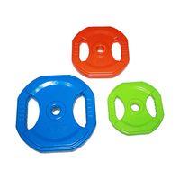 Umet Wholesale Ensemble de disques de musculation réglables en fonte colorée de 20 kg avec poignée moletée pour haltérophilie, squats, haltères et exercices aérobiques