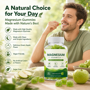 Gummies de magnésium pour adultes OEM/ODM 200mg Glycinate de magnésium Supplément végétalien biologique Multi-vitamines Minéraux Mémoire Nouveau-né - Product Image 3