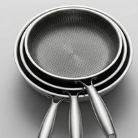 Wajan Goreng Anti Lengket Profesional Berbahan Stainless Steel Model Sarang Lebah dengan Gagang Baja Kuat