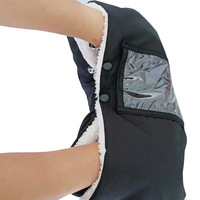 Housse de poignée de poussette carrée transparente avec protection contre le vent et le froid