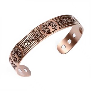 YL Pulseras Magnéticas y Anillos de Diseño Floral Vintage, Acabado Antiguo Cepillado, Estilo Retro, Éxito de Ventas Transfronterizo - Product Image 3