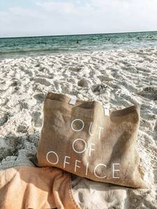 Bolsa de Yute con Diseño de Letras, Tamaño Extra Grande y Correa para el Hombro, para Tiendas Orgánicas y Compradores Ecológicos - Product Image 4