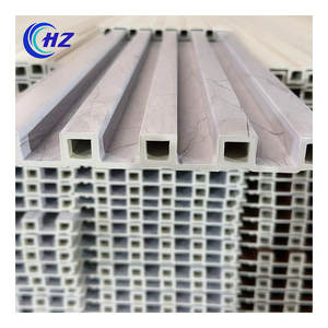 モダンデザインPVC壁パネルシート大理石ホワイトウッド3D壁クラッディングインテリアFluted WPCパネル防水耐火性 - Product Image 5