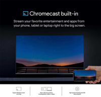 Clé TV Android Onn Smart Quad Core 4K, Boîtier de Streaming, Wi-Fi Double Bande 2.4G/5GHz, Télécommande Vocale, Android 14 OS