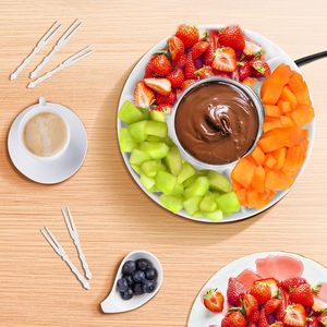 หม้อหลอมช็อกโกแลตไฟฟ้าพร้อมปุ่มควบคุมอุณหภูมิ เครื่องทำช็อกโกแลตฟองดูทรงกลมสำหรับงานปาร์ตี้ฟองดู - Product Image 3