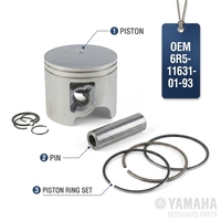 Kit de piston pour moteur hors-bord marin, 2 temps, 115-225 CV, en alliage d'aluminium, pour remplacement Yamaha 6R5-11631-01-93, directement de l'usine
