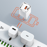 Chargeur USB double port LDNIO A2317C à charge rapide, prise EU/US, adaptateur de charge, chargeurs de téléphone, PD QC3.0, chargeur 30W