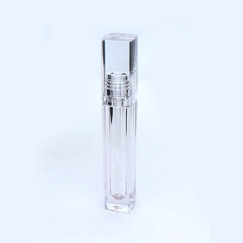 Neue voll klare PETG Lip gloss Tube Leerer Kunststoff Lip gloss Behälter Lip glasur Tube Transparente flüssige Lippenstift Tube