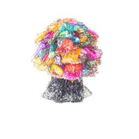 Petit arbre en résine avec gravier de cristal naturel créatif, arbre à argent, décoration pour la maison, ornement de bureau 2023