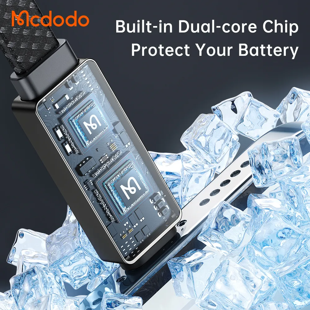 Mcdodo 496 LED-Anzeige Typ-C für iPhone Datenkabel 1,2 Meter Schnelles Aufladen 20 W PD 36 W flacher Nylon-Zog USB C für Mobiltelefone