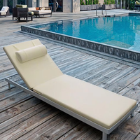 Chaise longue d'extérieur sur mesure, mobilier de patio, coussin de siège, chaise longue, canapé de sol, oreillers lombaires, imperméable et ignifuge