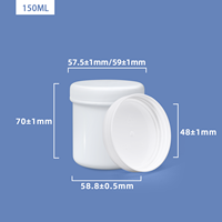 Pot en plastique HDPE de qualité alimentaire de 150 ml avec couvercle à vis pour confiture, miel, biscuits, aliments en conserve, arachides, contenants de stockage