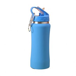 Custom Logo Accepted Stainless Steel Vacuum Insulated <b>Water</b> <b>Bottle</b> 600ml 750ml <b>Straw</b> Leakproof Cap for Sports Camping Activity - Product Image 3