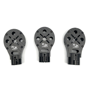 RJXHOBBY RJX3372 Soporte de Motor Integrado de Aleación de Aluminio y Fibra de Carbono de 25/28/30 mm, Base de Montaje con Abrazadera (Negro) para Dron - Product Image 1