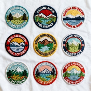 Tùy Chỉnh Mũ Bảo Hiểm Sắt Các Bản Vá Lỗi Thêu Eagle Logo Sản Xuất Của Thiết Kế Vải PU Nhựa Flower Shape Thêu Phù Hiệu - Product Image 2