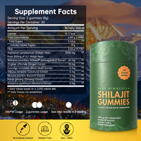 Gummies de Shilajit Or avec Ashwagandha – Complément OEM en Emballage Individuel – Gummies de Shilajit Pur de l'Himalaya 3000mg – Dropshipping